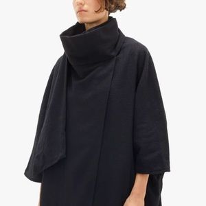 Black Crane Cocoon Coat